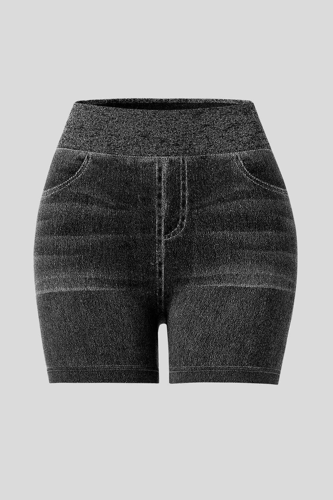 Faux Denim Short