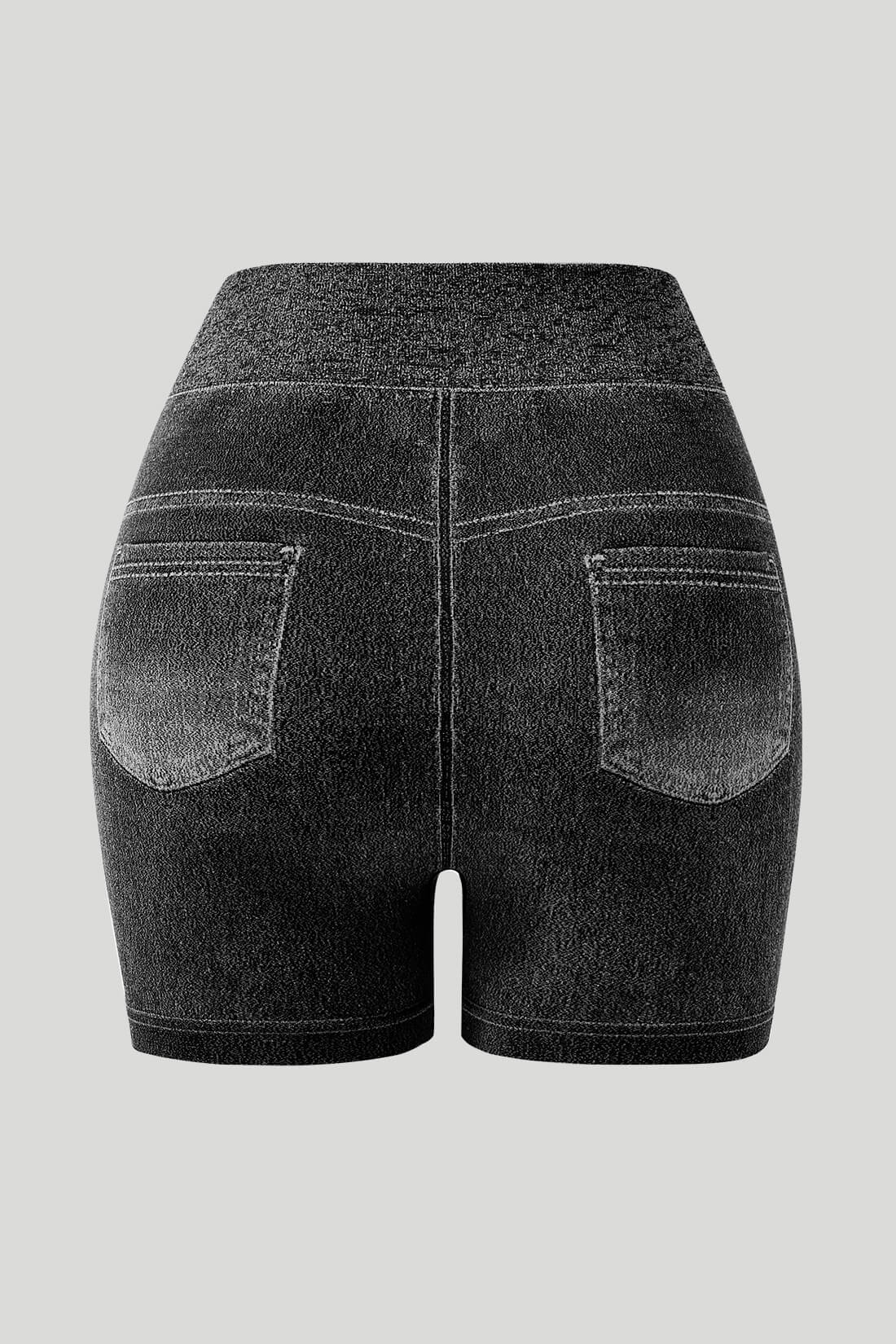 Faux Denim Short