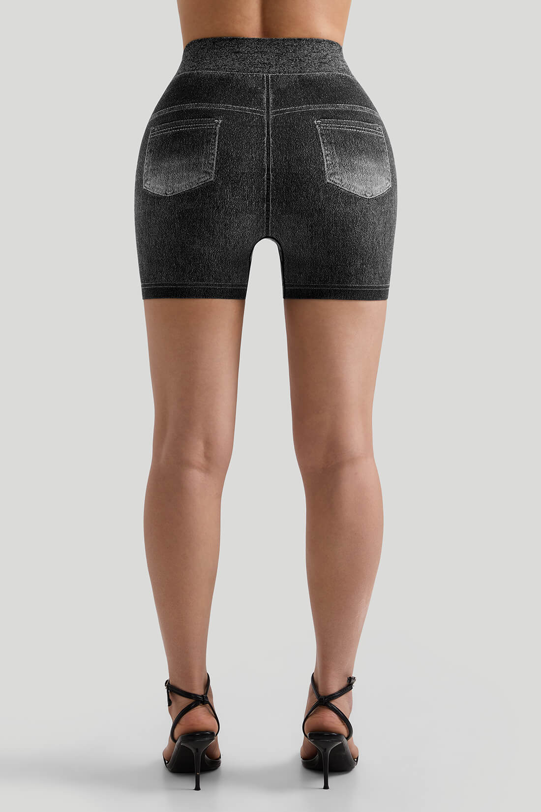 Faux Denim Short
