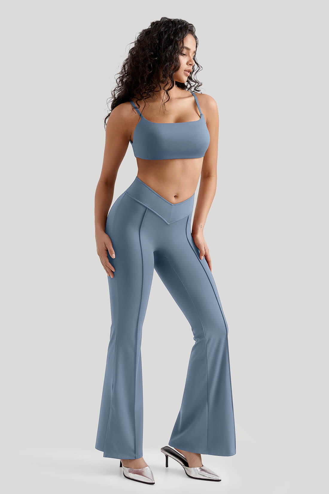 Backless Sexy 2Pcs Flare Leg Set
