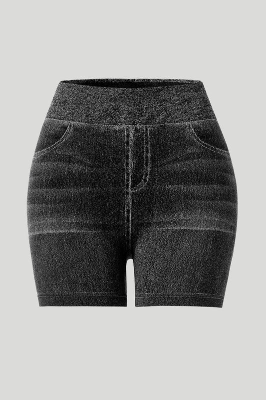 Faux Denim Short