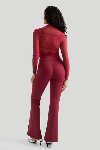 Backless Sexy 3Pcs Flare Leg Set