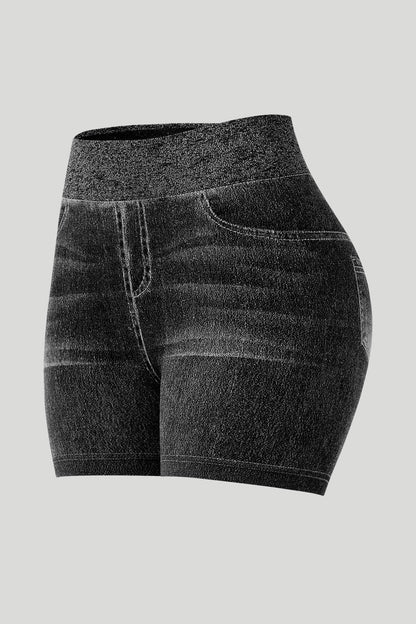 Faux Denim Short