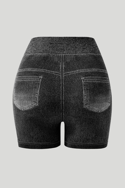 Faux Denim Short