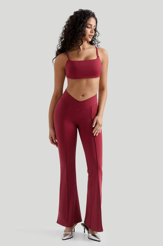 Backless Sexy 2Pcs Flare Leg Set